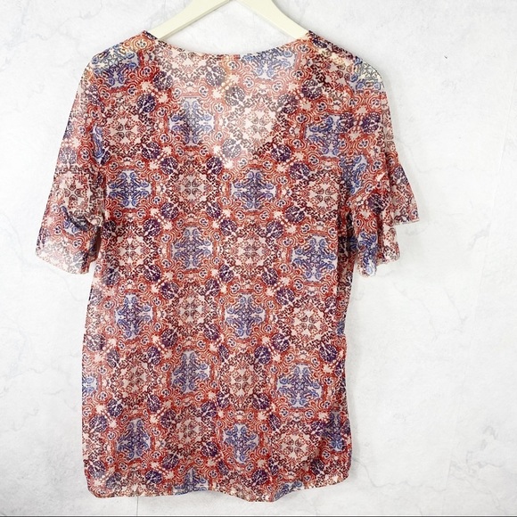 Sheer Printed Pattern Layering Top - Picture 3 of 3